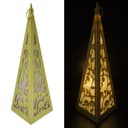 Online-Fuchs LED Laterne Pyramide Grün mit Schmetterlingen & Blumen Bild 2