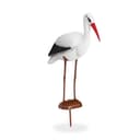 relaxdays Gartenfigur Storch Weiß Rot Schwarz Kunststoff Bild 2