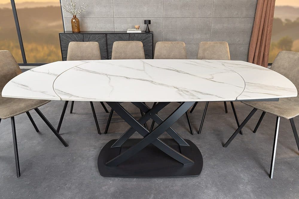 riess-ambiente Esstisch INCEPTION Oval Keramik Marmor-Design Ausziehbar - Bild 2