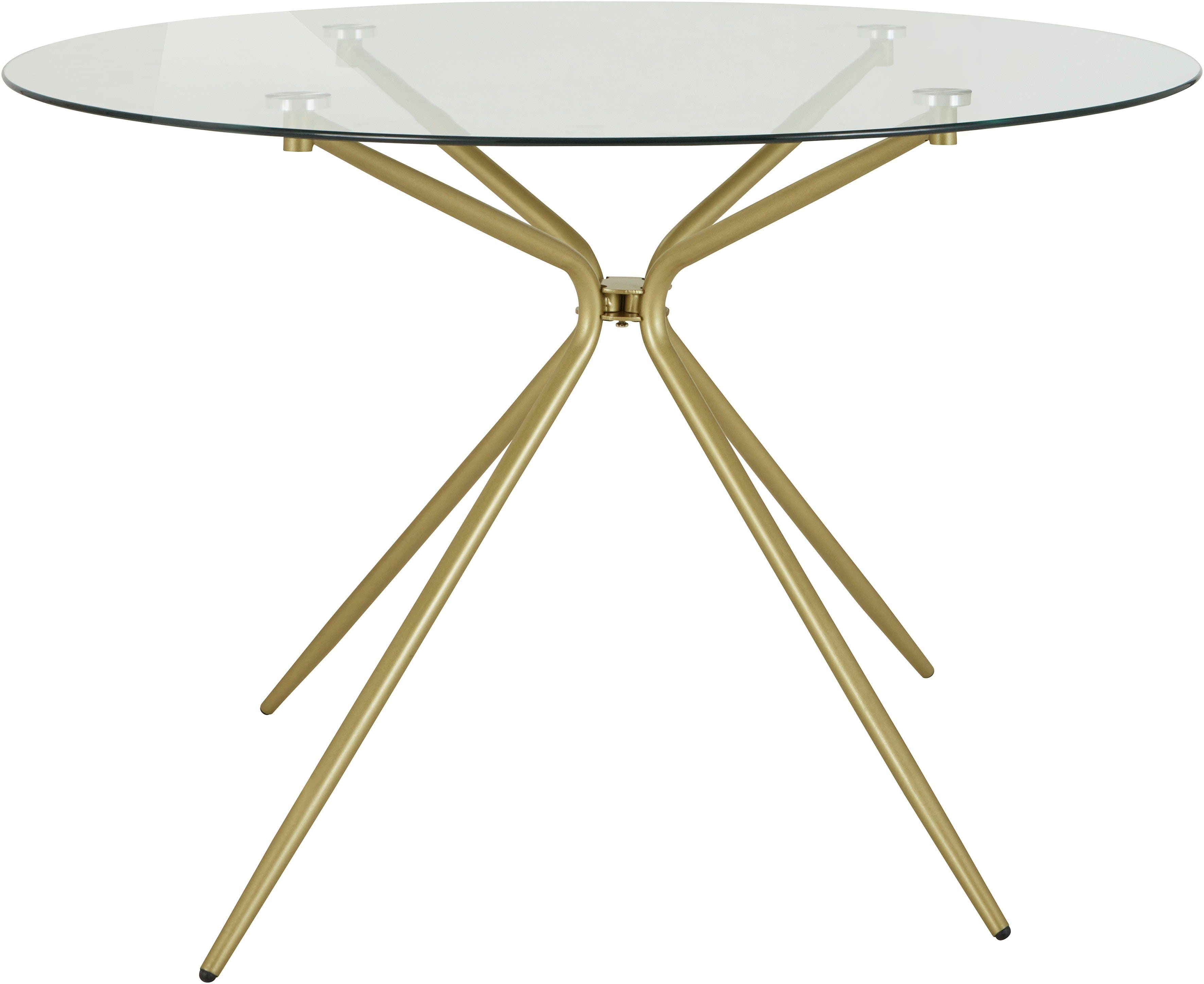 Esstisch OTTO HOME Silvi Glas Messing Rund 110cm - Bild 2
