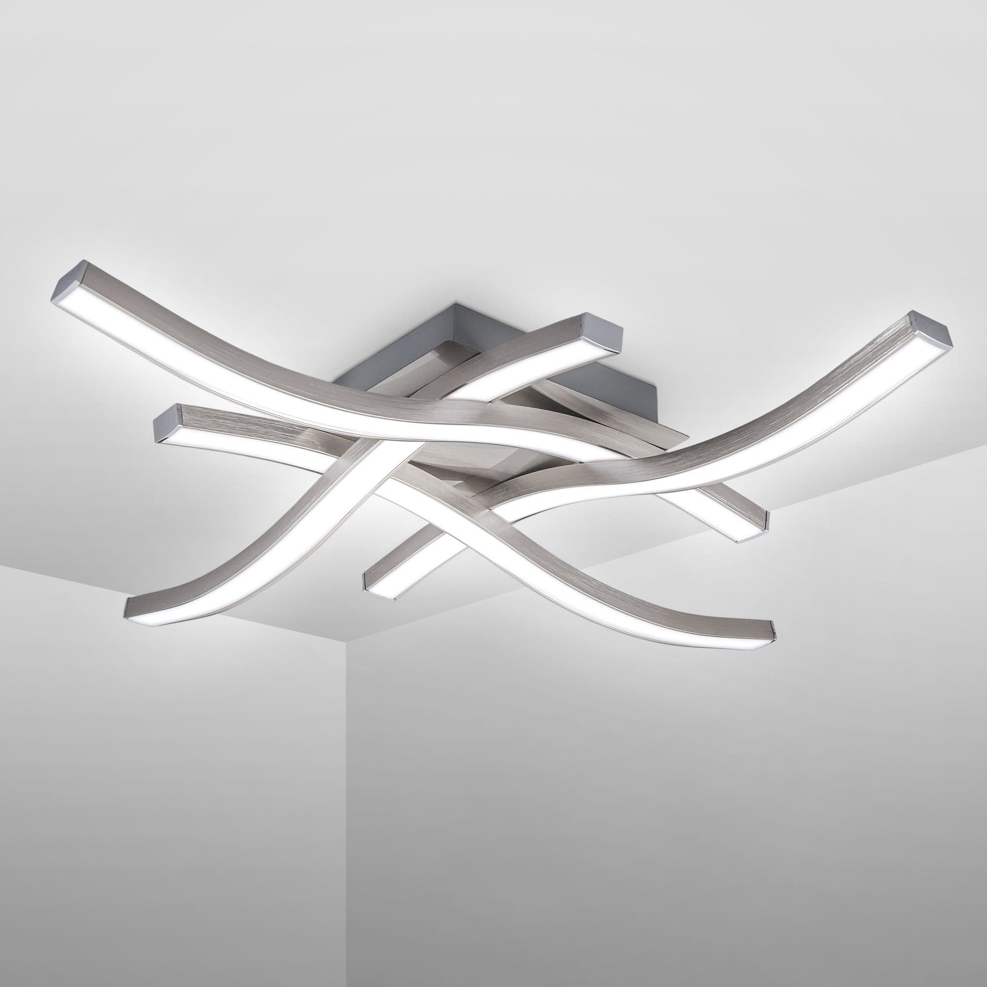 B.K.Licht LED Deckenleuchte Neutralweiß 20 Watt 2.000 Lumen Aluminiumoptik - Bild 2