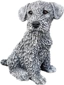 Stone and Style Gartenfigur Terrier Frostfest Grau Stein Bild 2