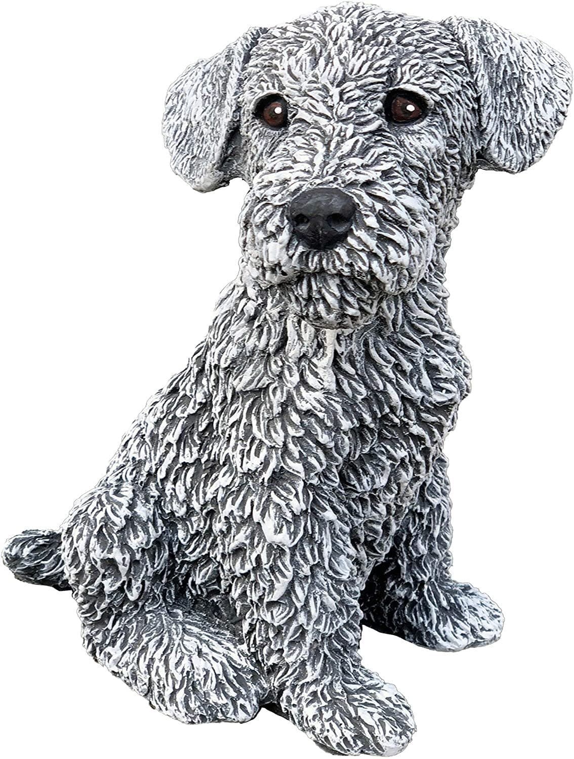 Stone and Style Gartenfigur Terrier Frostfest Grau Stein - Bild 2