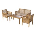 casa.pro Gartenlounge-Set 4-tlg. Akazie Beige mit Kissen Bild 2