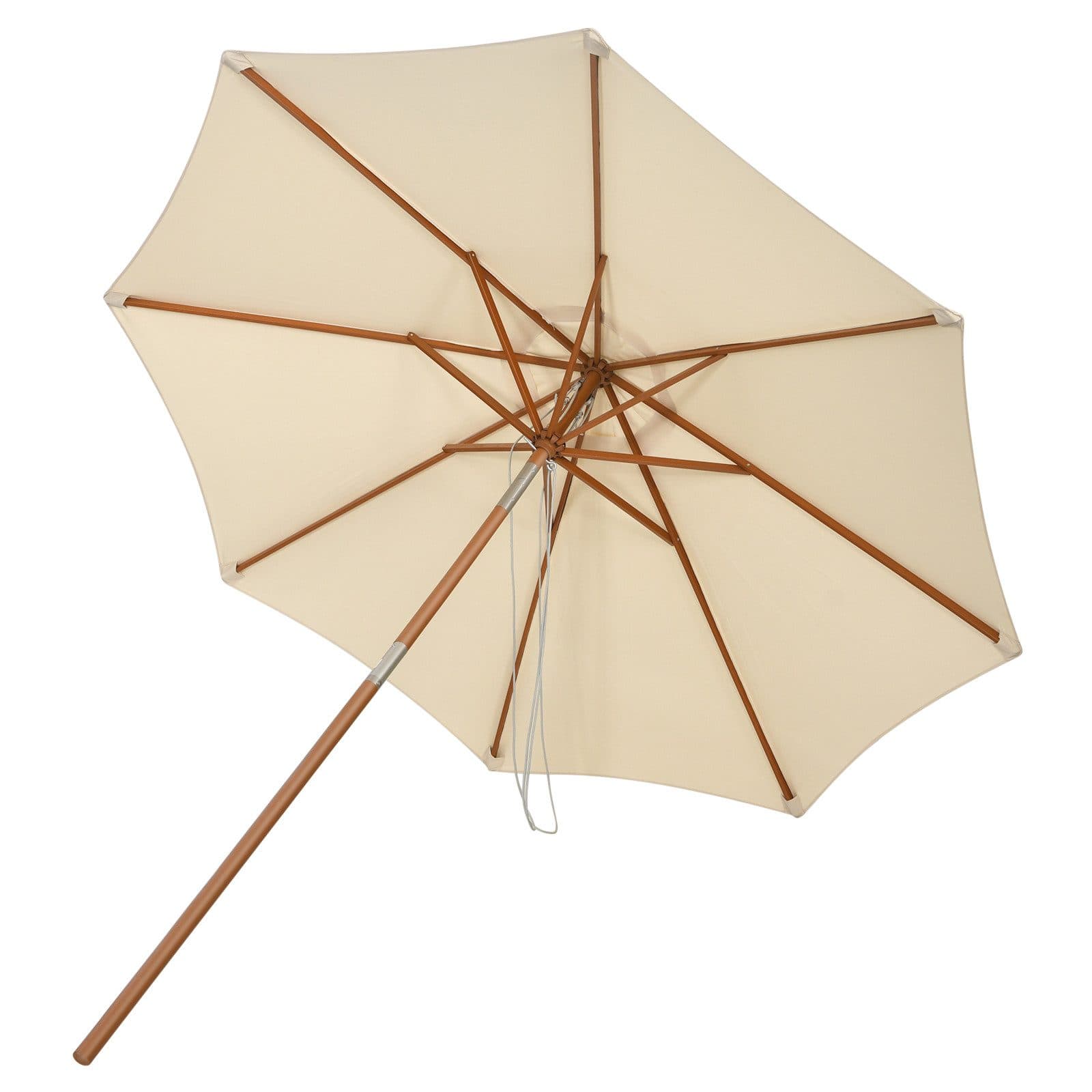 COSTWAY Sonnenschirm Balkonschirm neigbar UV-beständig Beige - Bild 2