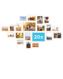 PHOTOLINI Bilderrahmen Set 20er Weiß MDF Acrylglas Bild 2