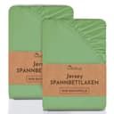 NatureMark Spannbettlaken 2er-Set Jersey 100% Baumwolle Jade Bild 2