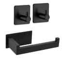 LIVINA HOME Handtuchhaken & Toilettenpapierhalter Set Schwarz Edelstahl Bild 2