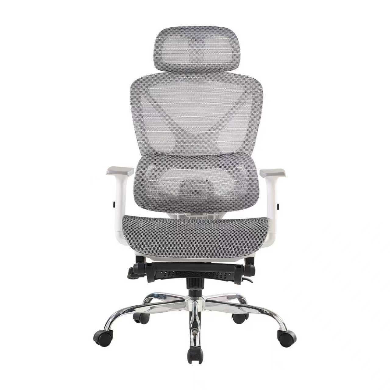 FOXSPORT Bürostuhl Grau 4D-Armlehnen 3D-Kopfstütze Ergonomisch - Bild 2