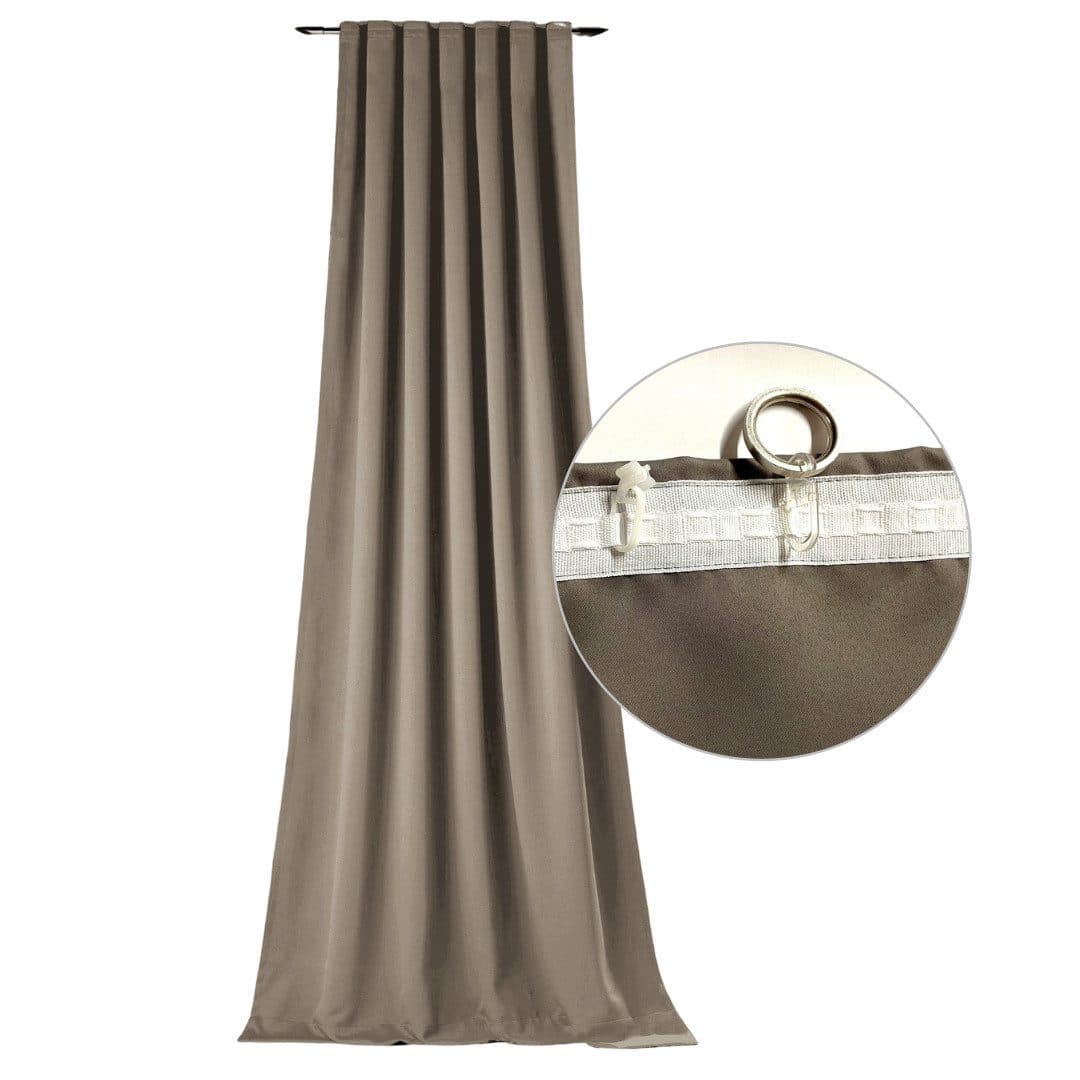 novumfix Verdunkelungsvorhang Sunout/55 Taupe Thermovorhang XXL Kräuselband - Bild 2