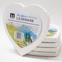 M MERCEO Leinwand Set 5er Herz 20cm Baumwolle Bild 2