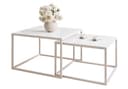 Lookway Couchtisch YOSHI GLASS KASCHMIR Stilvoll & Platzsparend Tisch 2er-Set Bild 2