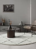 THE CARPET Bahar Shaggy Teppich Rund Beige Grau Skandinavisch Bild 2