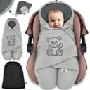 KIDIZ Baby Einschlagdecke Grau Polyester mit Kapuze & Tasche Bild 2