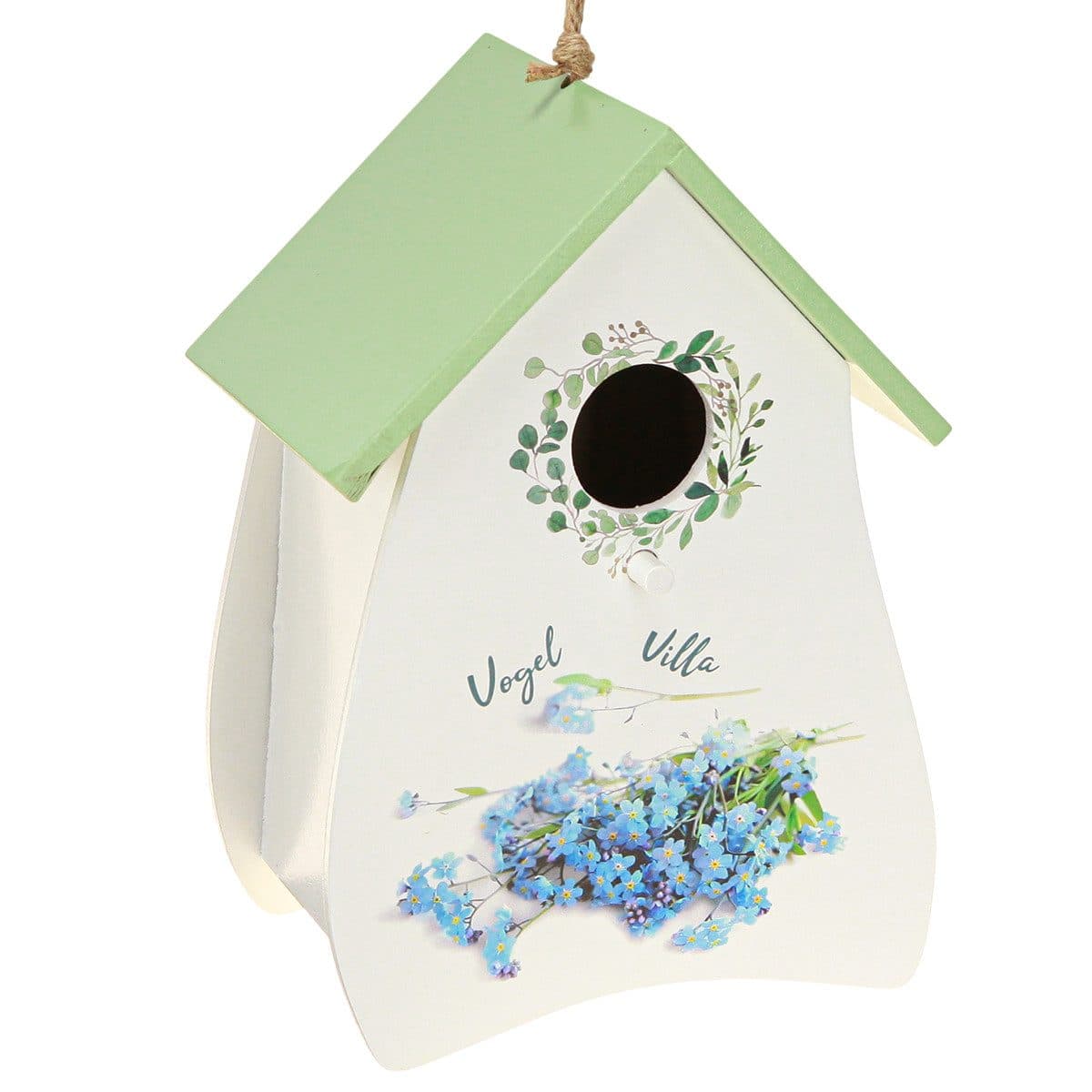 Viana Nistkasten Vogelhaus Dekoration mit Blumenmotiven und nostalgischem Design - Bild 2