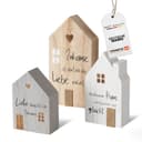 Topanbieter999 Dekoobjekt Holz 3er Set Grau Weiß Natur Bild 2