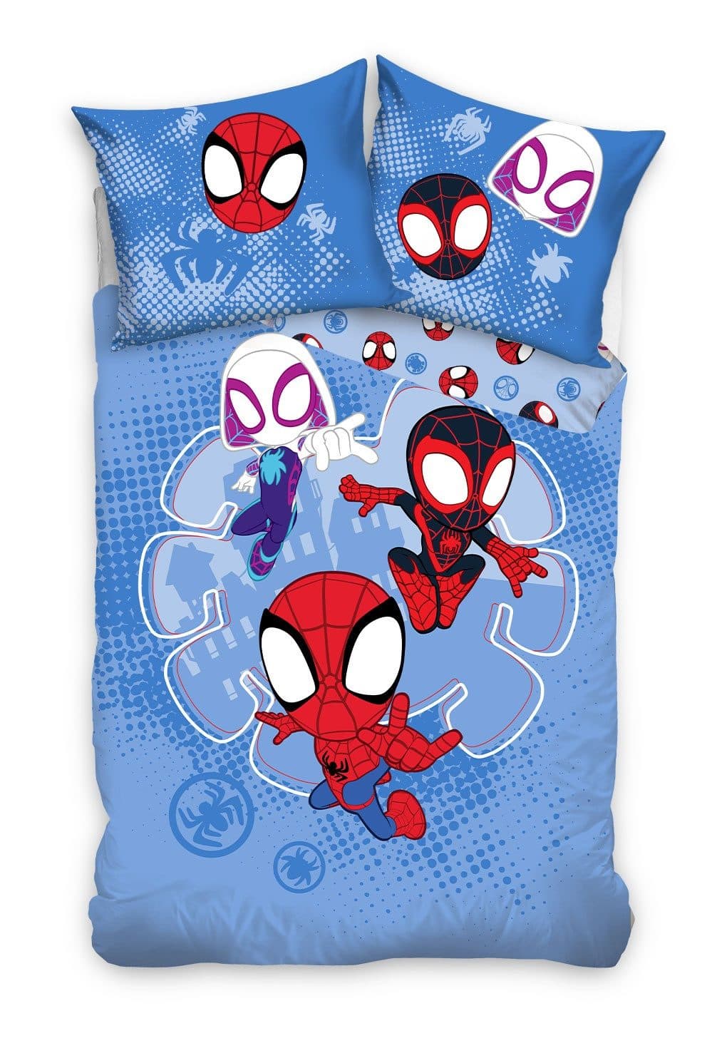 Carbotex Bettwäsche Marvel Spidey Set 135x200 80x80 Baumwolle Blau - Bild 2