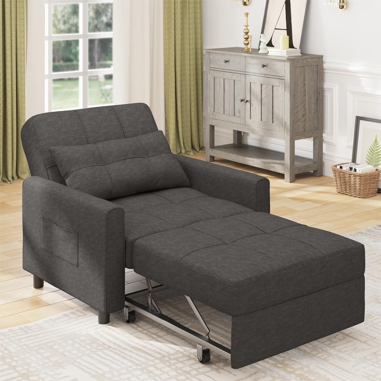 Bealife Sessel 3 in 1 Klappsessel Schlafsessel Grau - Bild 2