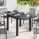 Outsunny Ausziehbarer Gartentisch Aluminium Schwarz Bild 2