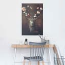 Reinders Poster Hirsch Romantisch - Kolibri - Schmetterling - Blumenkranz Braun Bild 2