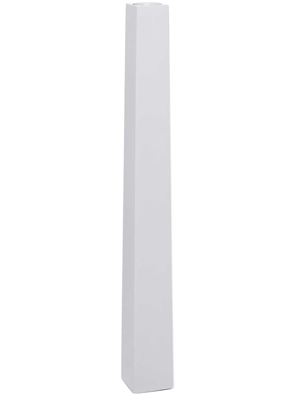 VIVANNO Bodenwindlicht Fiberglas OBELISK Säule Weiß Matt - Bild 2
