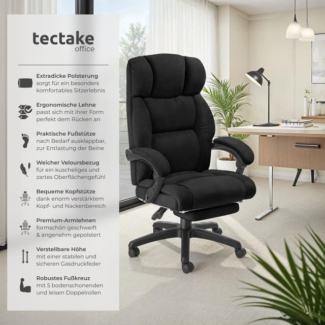Tectake Chefsessel Bürostuhl