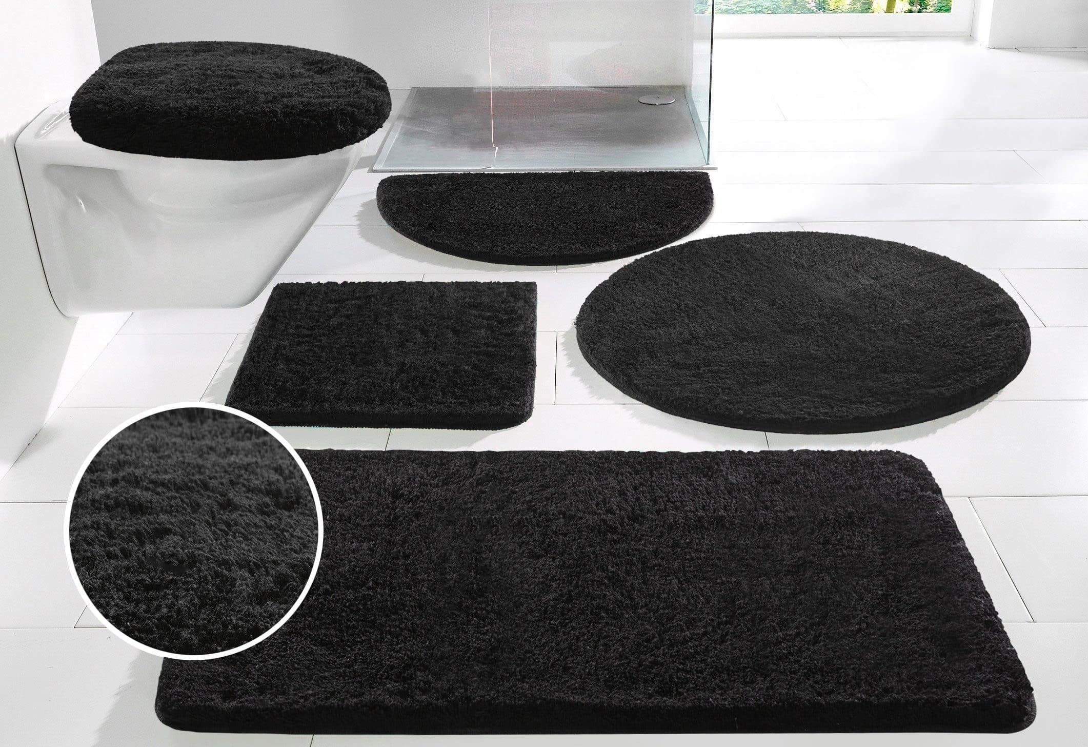 OTTO home Badematte Merida Schwarz Rutschhemmend Kunstfaser - Bild 2
