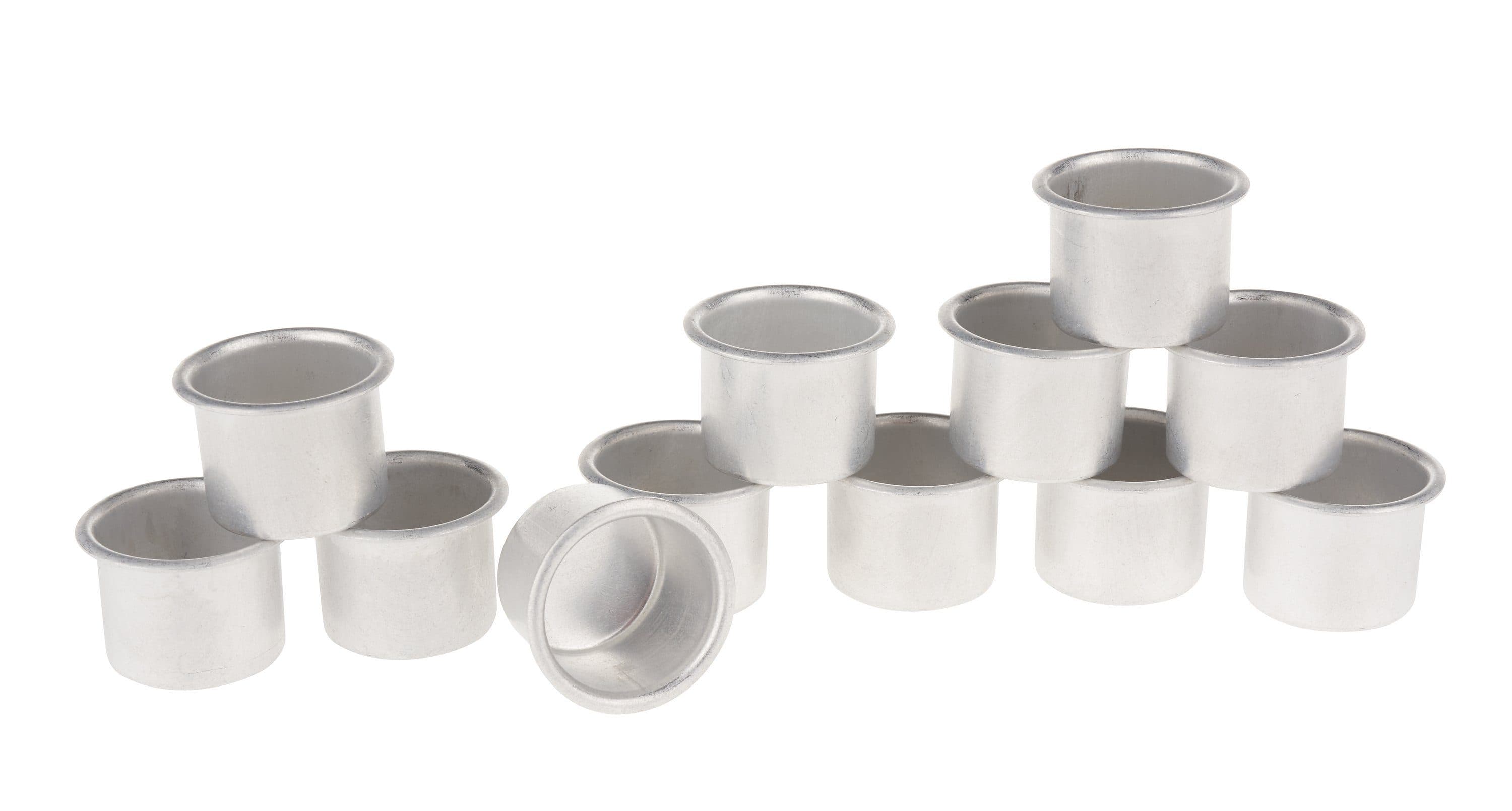 creativ company Kerzentüllen Stabkerzen silber, 12 Stück