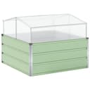 vidaXL Blumentopf Pflanzkübel Pastellgrün Verzinkter Stahl Bild 2