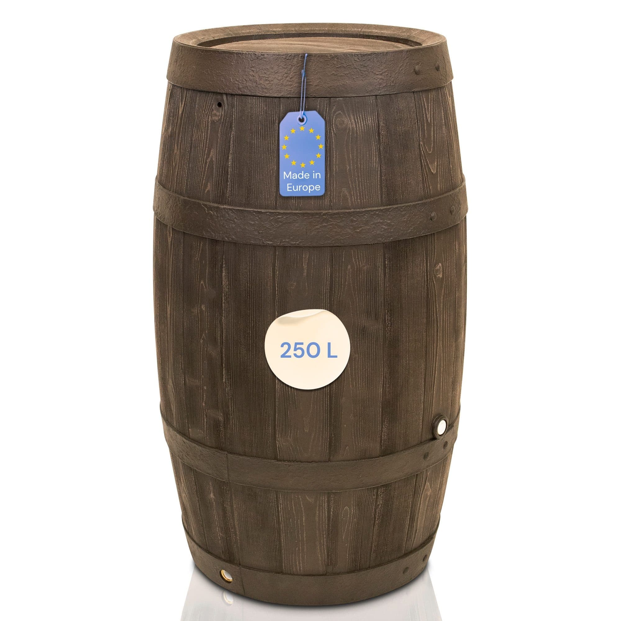 YourCasa Regentonne 250 Liter Holzoptik Metallgewinde - Bild 2