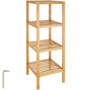 tectake Badregal Cornelia Bambus Standregal 4 Böden Bild 2