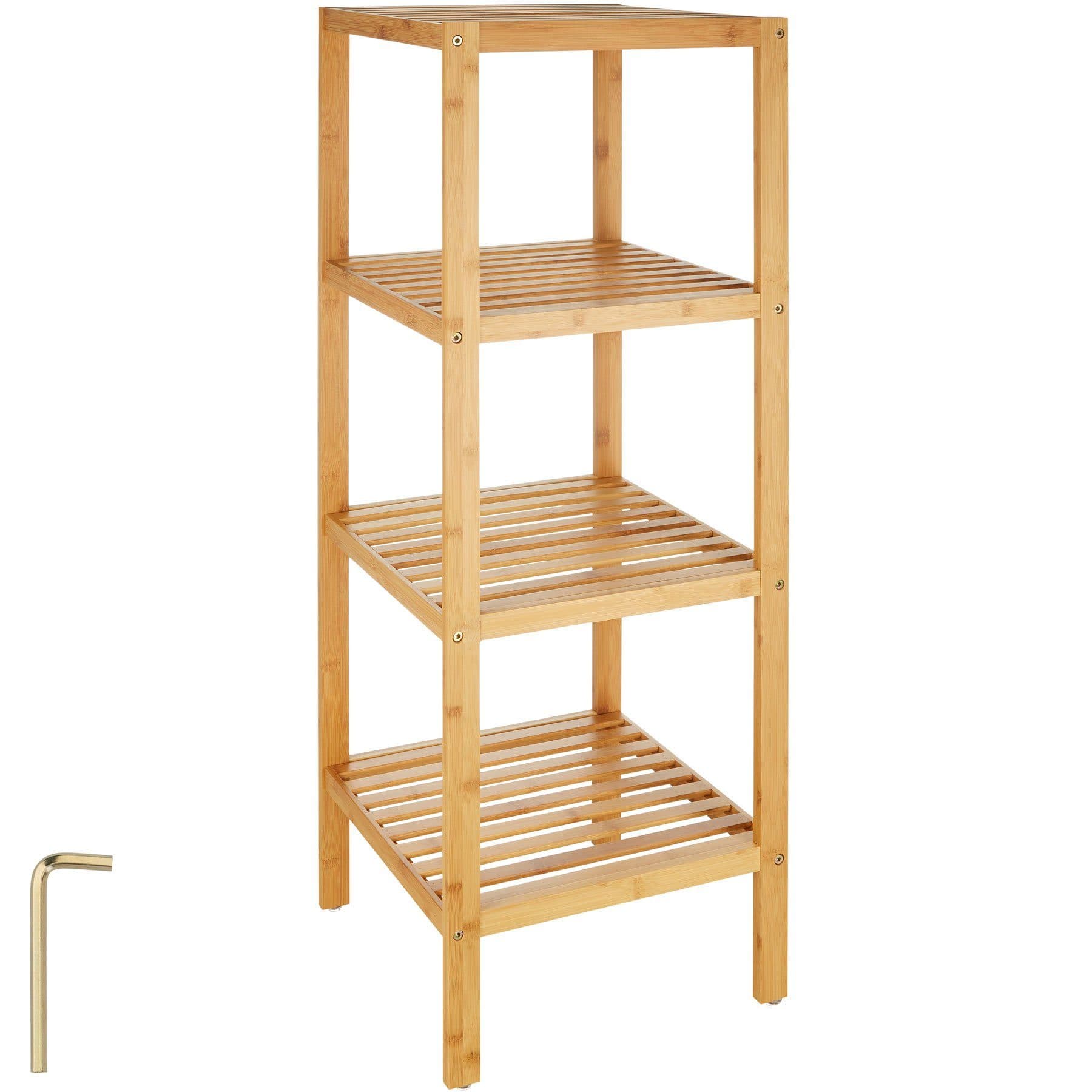 tectake Badregal Cornelia Bambus Standregal 4 Böden - Bild 2