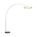 QAZQA Bogenlampe Anello Dimmbar LED Gold Stahl Design Bild 2