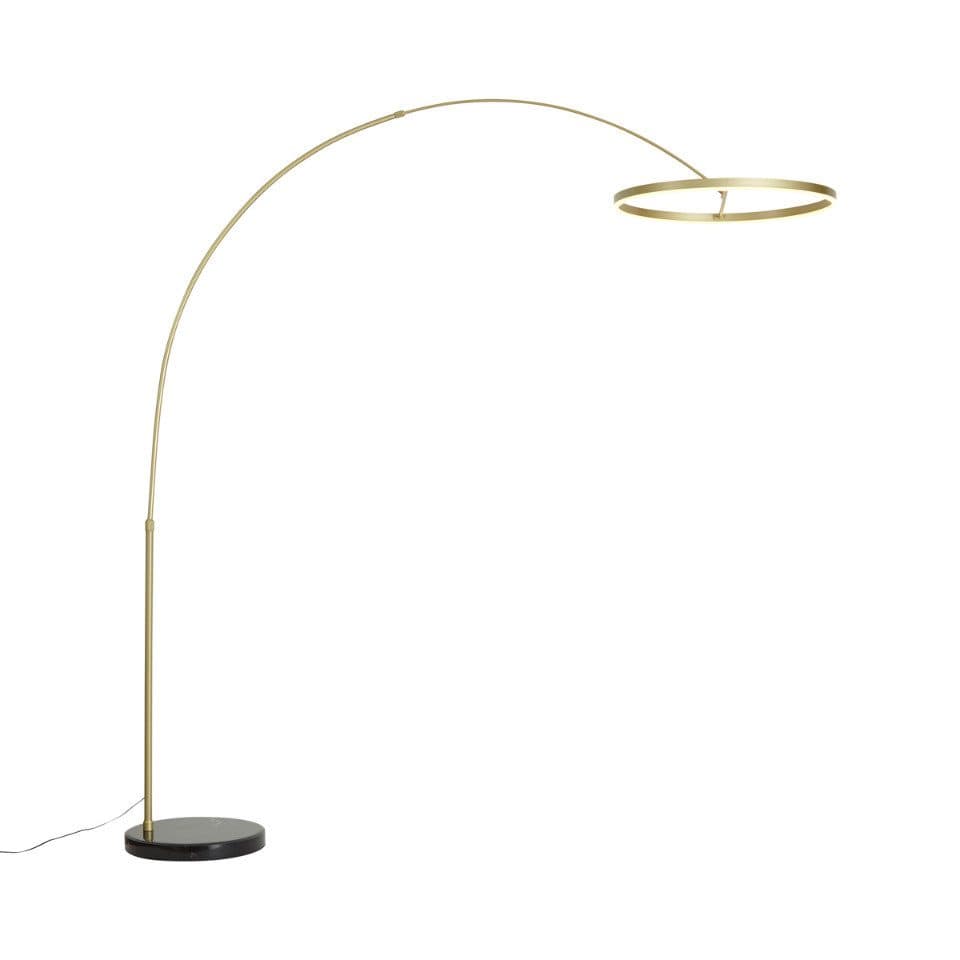 QAZQA Bogenlampe Anello Dimmbar LED Gold Stahl Design - Bild 2