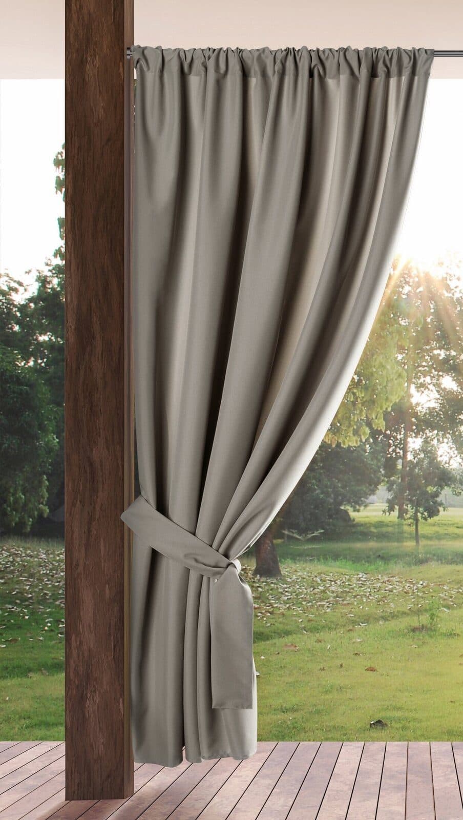 Eurofirany Outdoorvorhang GARDEN Wasserdicht Braun UV-Schutz Stangendurchzug - Bild 2
