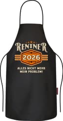 LOBO NEGRO® Grillschürze Rente Schwarz Lustiges Motiv Bild 2