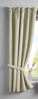 Gardinenbox Verdunkelungsvorhang NewYork Beige mit Raffhalter Bild 2