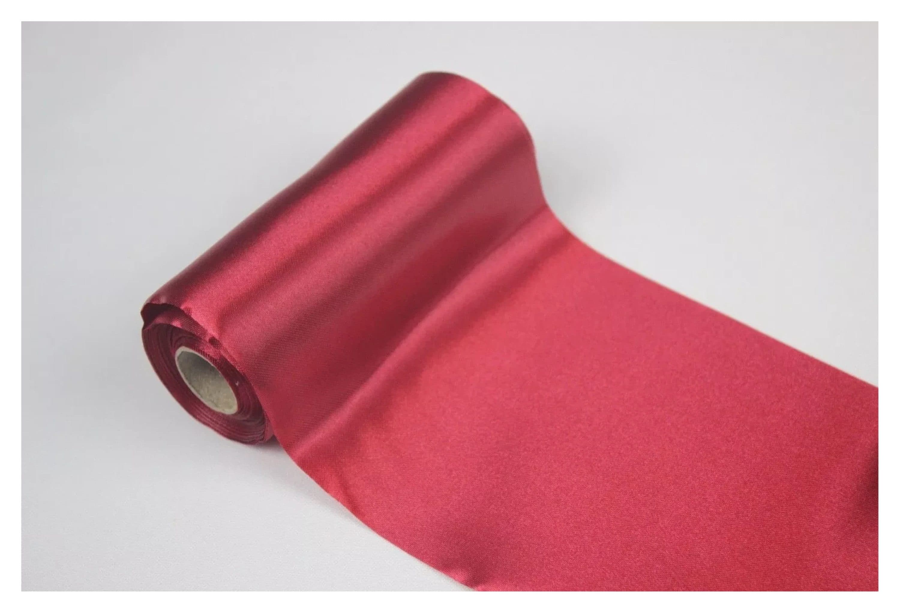 Jirex Trading Company Satin Tischläufer 12cm x 9m Bordeaux