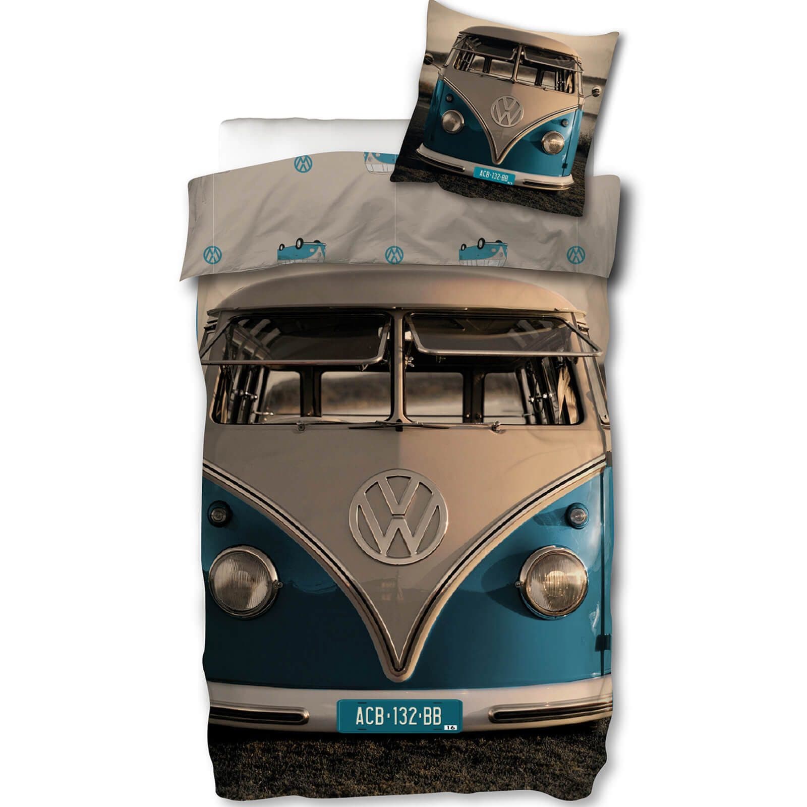 SkyBrands Bettwäsche VW Bulli T1 Samba Blau Renforcé 2-tlg - Bild 2