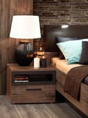 FORTE Nachtkonsole Jacky Braun Grau Schwarz Modern Bild 2