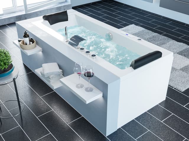Magnolia Home Whirlpool-Badewanne Deus Blau/Grün
