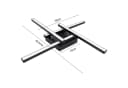 ZMH LED Deckenleuchte 4-flammig Schwarz Modern Bild 1