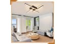 ZMH LED Deckenleuchte 4-flammig Schwarz Modern Bild 3