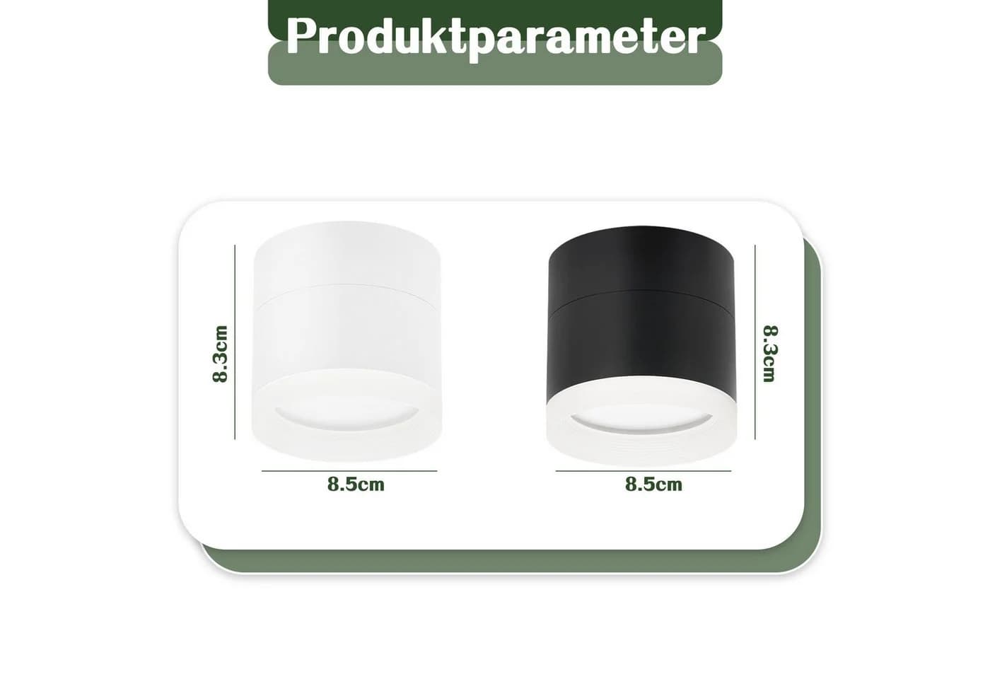 ZMH LED Deckenstrahler GX53 Warmweiß 5W Metall - Bild 3
