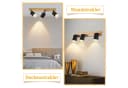 ZMH LED Deckenstrahler 2/3/4 Flammig GU10 Holz-Acryl Deckenleuchte Schwarz Bild 4