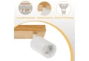 ZMH LED Deckenstrahler GU10 Holz-Acryl 350° Drehbar Weiß Bild 3
