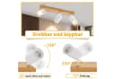 ZMH LED Deckenstrahler GU10 Holz-Acryl 350° Drehbar Weiß Bild 5