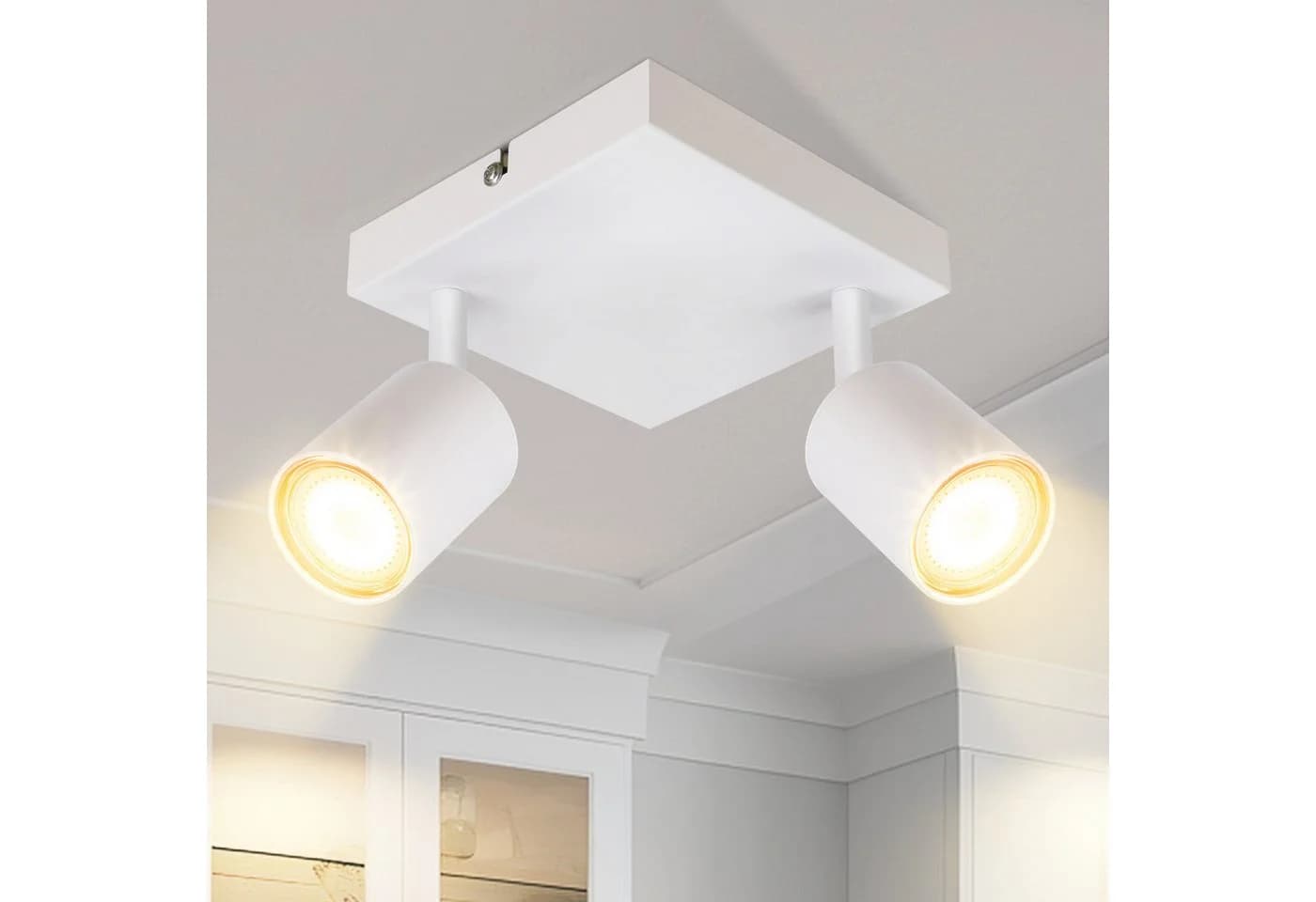 ZMH Deckenstrahler 2-flammig GU10 Weiß Modern Schwenkbar - Bild 2