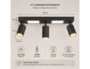 Nettlife Deckenstrahler 1/2/3/4 Flammig GU10 LED Warmweiß Schwenkbar Metall Bild 3