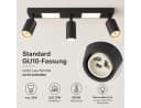 Nettlife Deckenstrahler 1/2/3/4 Flammig GU10 LED Warmweiß Schwenkbar Metall Bild 5